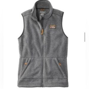 L.L. Bean Charcoal Fleece Vest